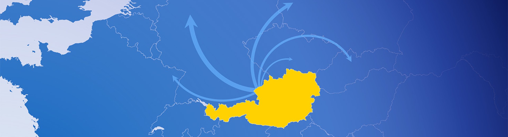 Europakarte internationaler Paketversand