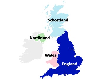 paketversand großbritannien landesteile landkarte