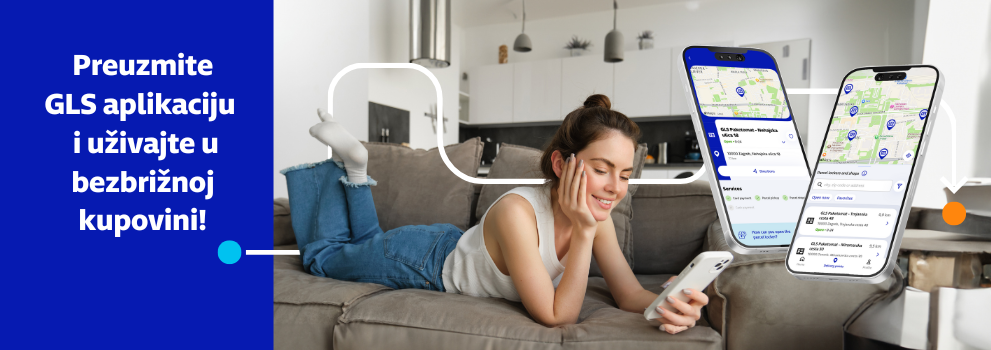 Women looking at GLS app enjoying stress free shopping